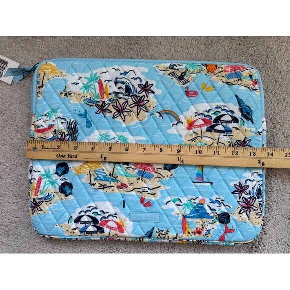 Vera Bradley New Laptop Computer Sleeve Cloth Zipper Case Beach Treasures - Picture 6 of 11